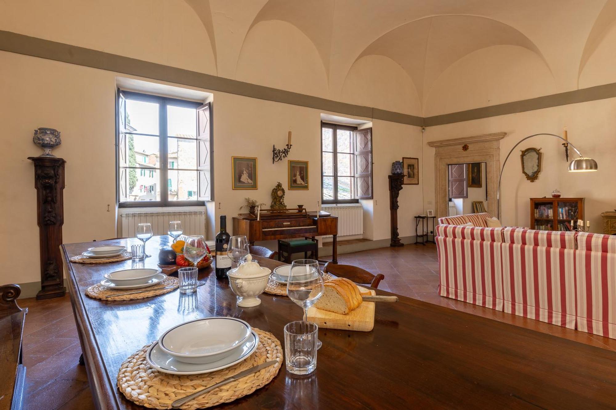 Palazzo Costanti - A 8 Minuti Dalle Terme Apartment San Quirico d'Orcia Luaran gambar